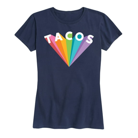 Instant Message - Tacos Colorful Rays - Women's Short Sleeve Graphic T-Shirt