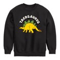 thumbnail image 1 of Instant Message - Tacosaurus - Taco Fan - Toddler & Youth Crewneck Fleece Sweatshirt, 1 of 6
