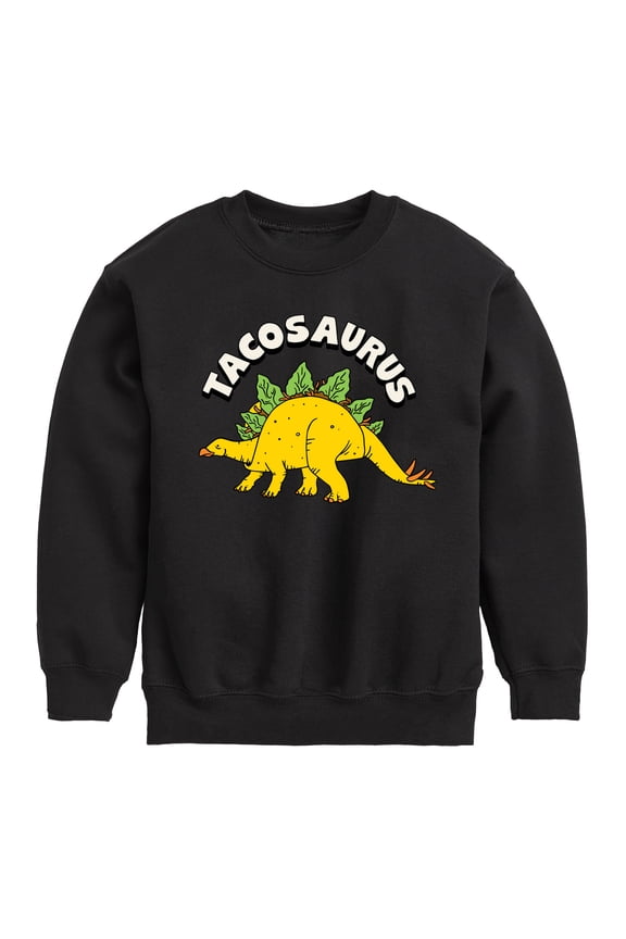 - Tacosaurus - Taco Fan - Toddler & Youth Crewneck Fleece Sweatshirt