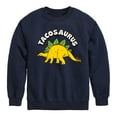 thumbnail image 1 of Instant Message - Tacosaurus - Taco Fan - Toddler & Youth Crewneck Fleece Sweatshirt, 1 of 6