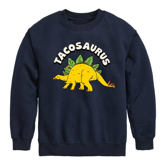 Instant Message - Tacosaurus - Taco Fan - Toddler & Youth Crewneck Fleece Sweatshirt