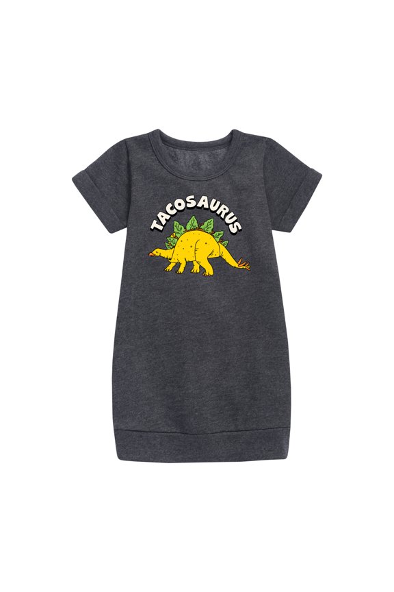 - Tacosaurus - Taco Fan - Toddler & Youth Girls Fleece Dress