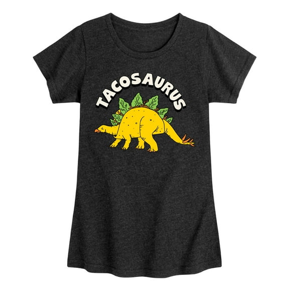 Instant Message - Tacosaurus - Taco Fan - Toddler & Youth Girls Short Sleeve Graphic T-Shirt