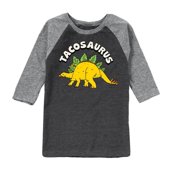 Instant Message - Tacosaurus - Taco Fan - Toddler & Youth Raglan Graphic T-Shirt
