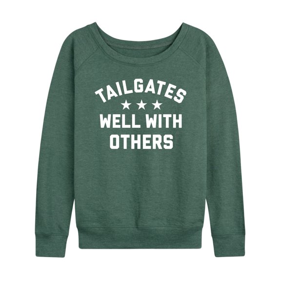 Instant Message - Tailgates Well With Others - Women's Lightweight French Terry Long Sleeve Shirt