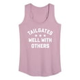 thumbnail image 1 of Instant Message - Tailgates Well With Others - Women's Racerback Tank Top, 1 of 6