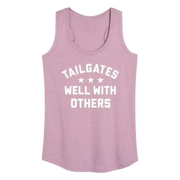 Instant Message - Tailgates Well With Others - Women's Racerback Tank Top
