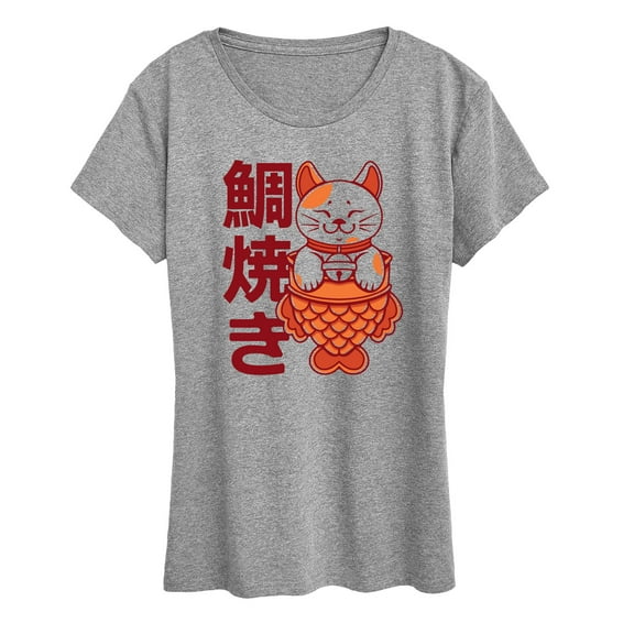 Instant Message - Taiyaki Cat - Women's Short Sleeve Graphic T-Shirt