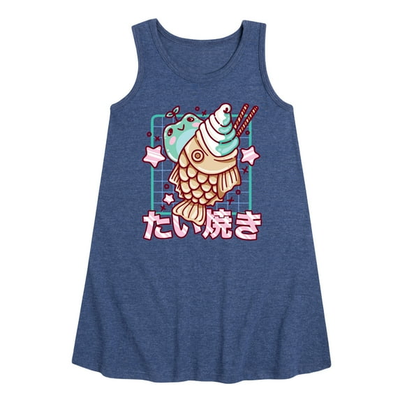 Instant Message - Taiyaki Frog - Toddler & Youth Girls A-line Dress