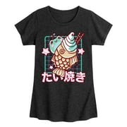 Instant Message - Taiyaki Frog - Toddler & Youth Girls Short Sleeve Graphic T-Shirt