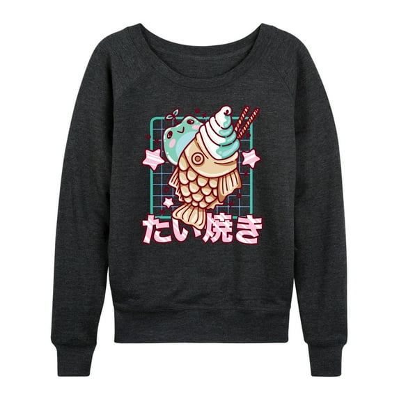 Instant Message - Taiyaki Frog - Women's Lightweight French Terry Long Sleeve Shirt