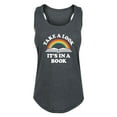 thumbnail image 1 of Instant Message - Take A Look It's In A Book - Women's Racerback Tank, 1 of 5