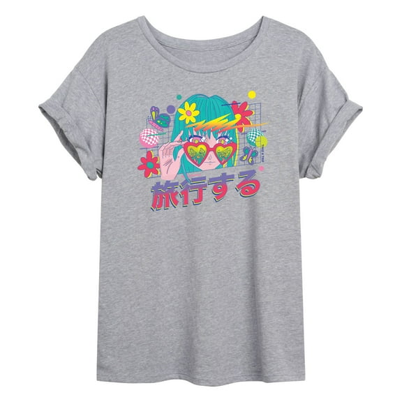 Instant Message - Take A Trip - Juniors Anime Ideal Flowy Muscle T-Shirt