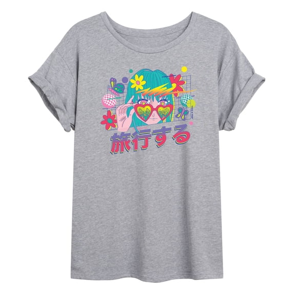 Instant Message - Take A Trip - Juniors Anime Ideal Flowy Muscle T-Shirt