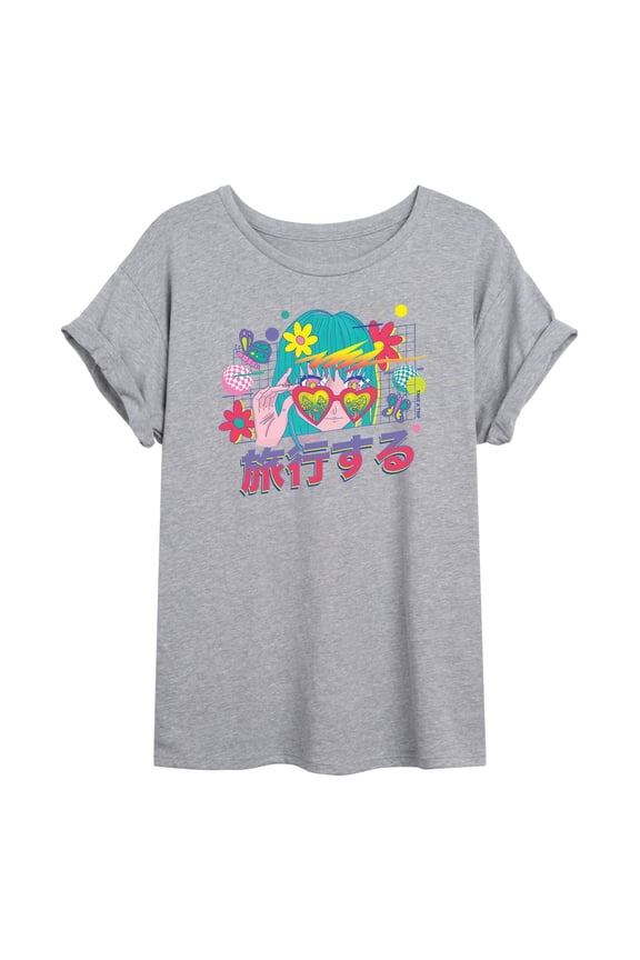 - Take A Trip - Juniors Anime Ideal Flowy Muscle T-Shirt