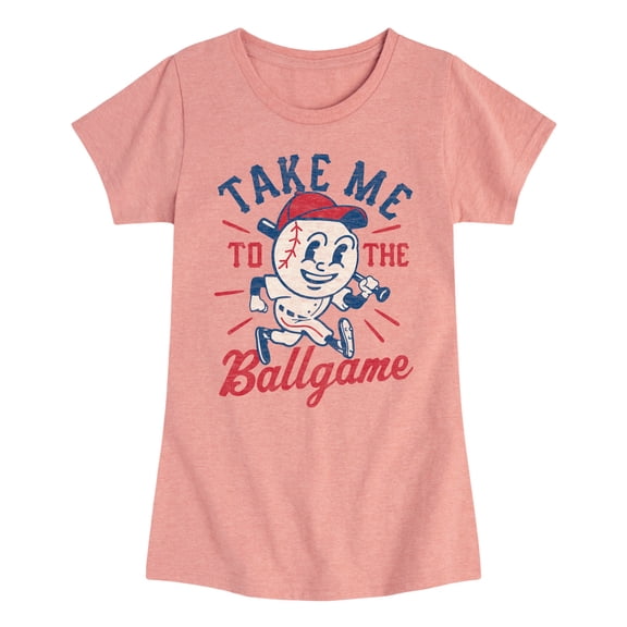 Instant Message - Take Me To The Ballgame - Girls Fitted Short Sleeve Tee