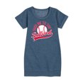 thumbnail image 1 of Instant Message - Take Me To The Ballpark - Toddler & Youth Girls Fleece Dress, 1 of 6