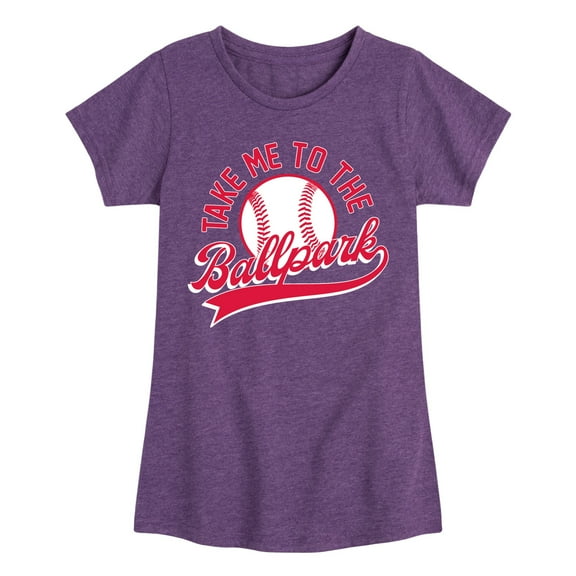Instant Message - Take Me To The Ballpark - Toddler & Youth Girls Short Sleeve Graphic T-Shirt