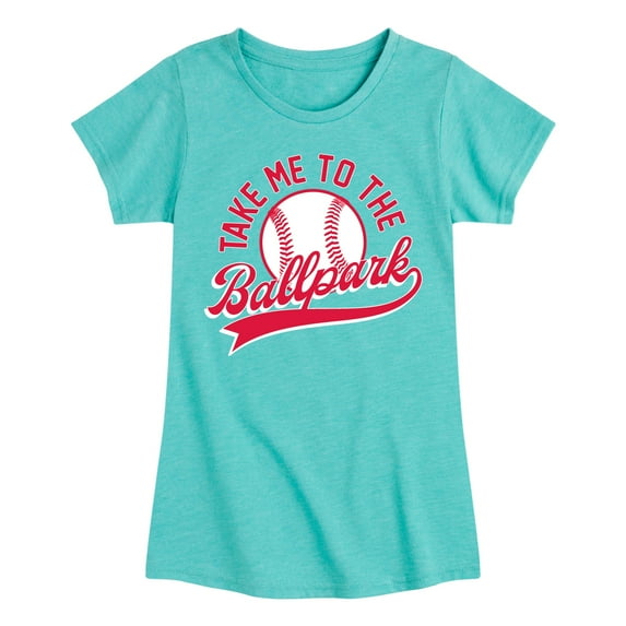 Instant Message - Take Me To The Ballpark - Toddler & Youth Girls Short Sleeve Graphic T-Shirt