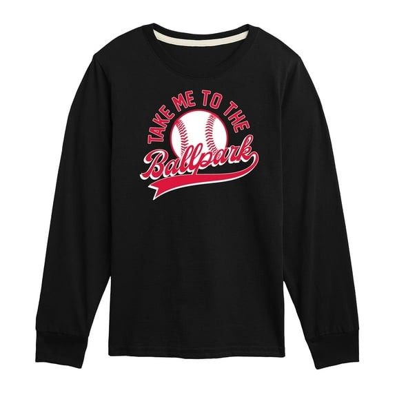 Instant Message - Take Me To The Ballpark - Toddler & Youth Long Sleeve Graphic T-Shirt