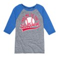 thumbnail image 1 of Instant Message - Take Me To The Ballpark - Toddler & Youth Raglan Graphic T-Shirt, 1 of 5