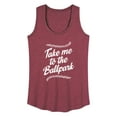 thumbnail image 1 of Instant Message - Take Me To The Ballpark - Women's Racerback Tank Top, 1 of 6