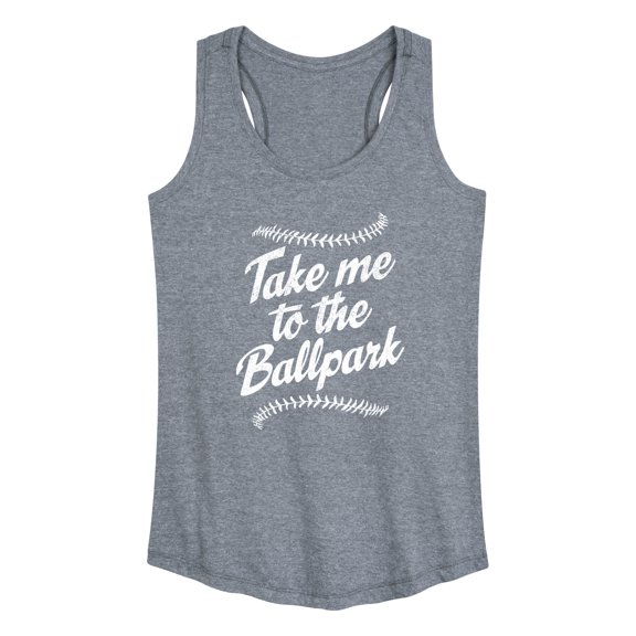 Instant Message - Take Me to the Ballpark - Women's Racerback Graphic Tank