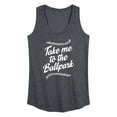 thumbnail image 1 of Instant Message - Take Me to the Ballpark - Women's Racerback Graphic Tank, 1 of 6