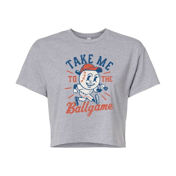 Instant Message - Take Me to the Ballgame Cropped Graphic T-Shirt