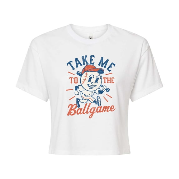 Instant Message - Take Me to the Ballgame Cropped Graphic T-Shirt