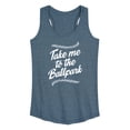 thumbnail image 1 of Instant Message - Take Me to the Ballpark - Women's Racerback Graphic Tank, 1 of 5