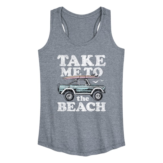 Instant Message - Take Me to the Beach Women's Graphic Racerback Tank