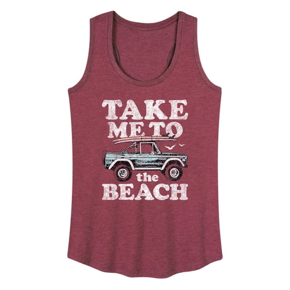 Instant Message - Take Me to the Beach Women's Graphic Racerback Tank