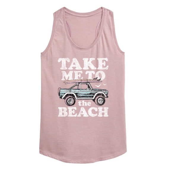 Instant Message - Take Me to the Beach Women's Graphic Racerback Tank
