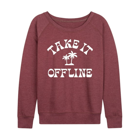 Instant Message - Take it Offline - Women's Lightweight French Terry Long Sleeve Shirt