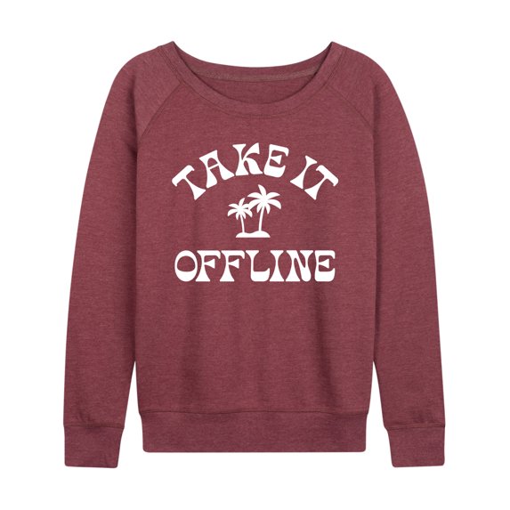 Instant Message - Take it Offline - Women's Lightweight French Terry Long Sleeve Shirt