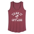 thumbnail image 1 of Instant Message - Take it Offline - Women's Racerback Tank Top, 1 of 6