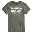 thumbnail image 1 of Instant Message - Taking A Sick Day - Men's Short Sleeve Graphic T-Shirt, 1 of 5