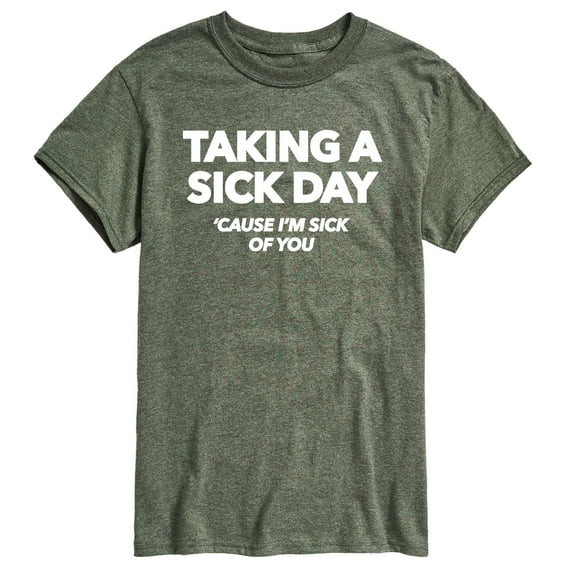 Instant Message - Taking A Sick Day - Men's Short Sleeve Graphic T-Shirt