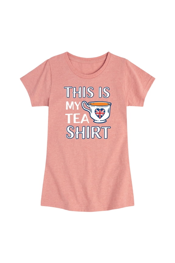 - Tea Shirt - Girls Toddler And Youth Short Sleeve Graphic T-Shirt