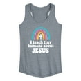 thumbnail image 1 of Instant Message - Teach About Jesus - Women's Racerback Tank Top, 1 of 6