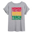 thumbnail image 1 of Instant Message - Teach Black History - Juniors Oversized Graphic T-Shirt, 1 of 5