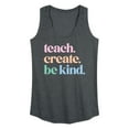 thumbnail image 1 of Instant Message - Teach Create Be Kind - Women's Racerback Tank Top, 1 of 6