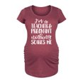 thumbnail image 1 of Instant Message - Teacher and Pregnant - Women's Maternity Scoop Neck Graphic T-Shirt, 1 of 5