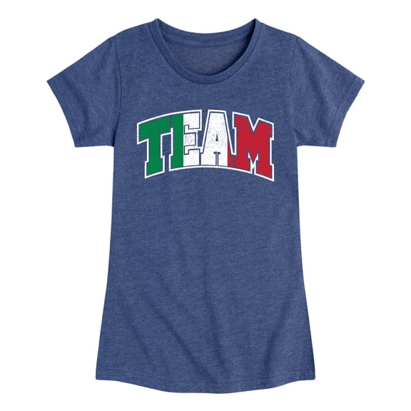 Instant Message - Team Italy - Youth Girls Short Sleeve T-shirt