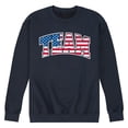 thumbnail image 1 of Instant Message - American Flag Team - Men's Crew Neck Fleece Pullover, 1 of 6