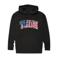 thumbnail image 1 of Instant Message - American Flag Team - Men's Pullover Hooded Fleece Sweatshirt, 1 of 6