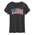 thumbnail image 1 of Instant Message - American Flag Team - Sports- Women's Short Sleeve Graphic T-Shirt, 1 of 6