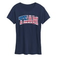 thumbnail image 1 of Instant Message - American Flag Team - Sports- Women's Short Sleeve Graphic T-Shirt, 1 of 6