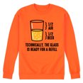 thumbnail image 1 of Instant Message - Technically Glass Is Ready For Refill - Men's Crew Neck Fleece Pullover, 1 of 7